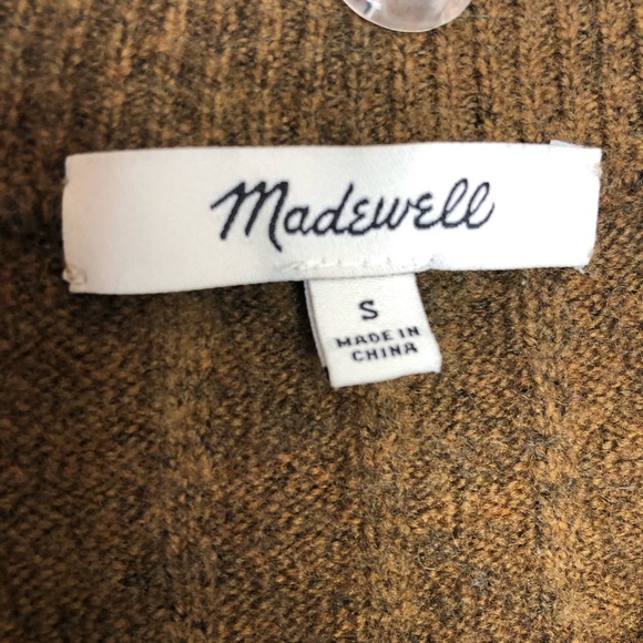 Madewell Bowden Henley Sweater in Coziest Yarn Wool Alpaca Brown Size Small - Picture 10 of 16